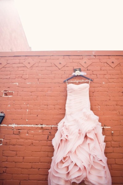 pink vera wang wedding dress